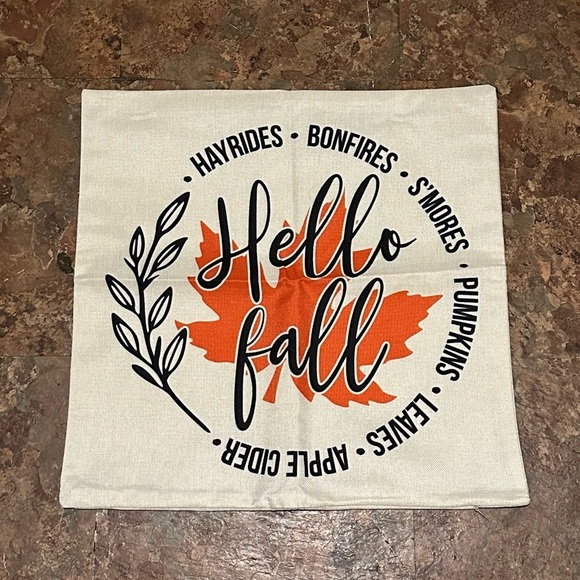 Autumn Fall Pumpkin Throw Pillow Cover 16x16 Pillow Case Cushion - Picture 2 of 7